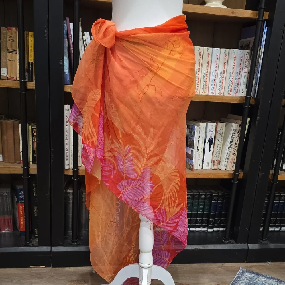 Vibrant Orange and Violet Scarf